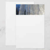 Icicles Abstracte Blauwe Winterfotografie Briefpapier (Voorkant / Achterkant)