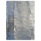 Icicles Abstracte Blauwe Winterfotografie Klembord (Achterkant)