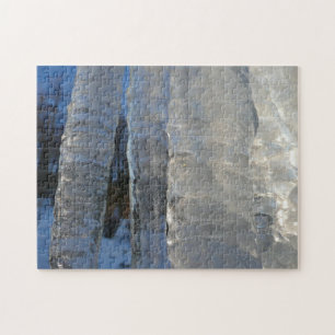 Icicles Abstracte Blauwe Winterfotografie Legpuzzel