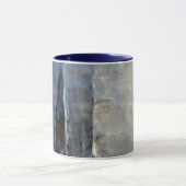 Icicles Abstracte Blauwe Winterfotografie Mok (Midden)