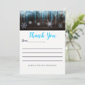 Icicles congelés Hiver Wonderland Carte de remerci (Debout devant)