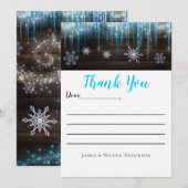 Icicles congelés Hiver Wonderland Carte de remerci (Devant / Derrière)