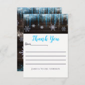 Icicles congelés Hiver Wonderland Carte de remerci (Devant / Derrière)