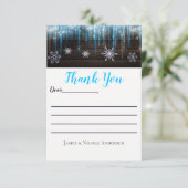 Icicles Winter Wonderland Hartelijk dank Bedankkaart (Staand voorkant)