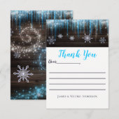 Icicles Winter Wonderland Hartelijk dank Bedankkaart (Voorkant / Achterkant)