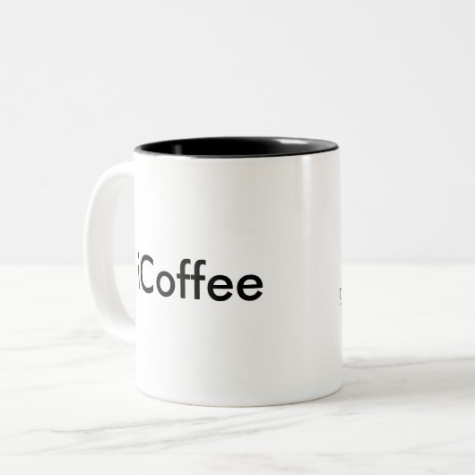 iCoffee Tweekleurige Koffiemok (Voorkant links)