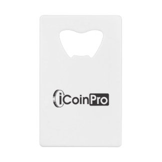 iCoinProLogo zwart Kredietkaart Flessenopener