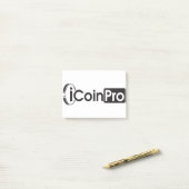 iCoinProLogo zwart Post-it® Notes (Op bureau)