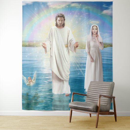 Icon afbeelding afgebeeld Jezus Christus Wandkleed (In situ)