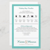 Icon TImeline Wedding Programme (Devant / Derrière)