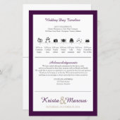 Icon TImeline Wedding Programme (Devant / Derrière)