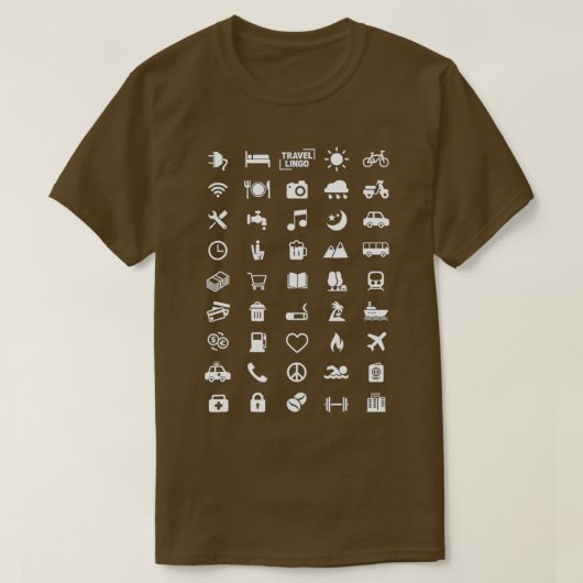 Icon Travel Language Functionele Traveler-rugzak T-shirt (Design voorkant)