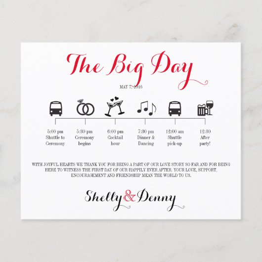 Icon Wedding Itinerary (Voorkant)