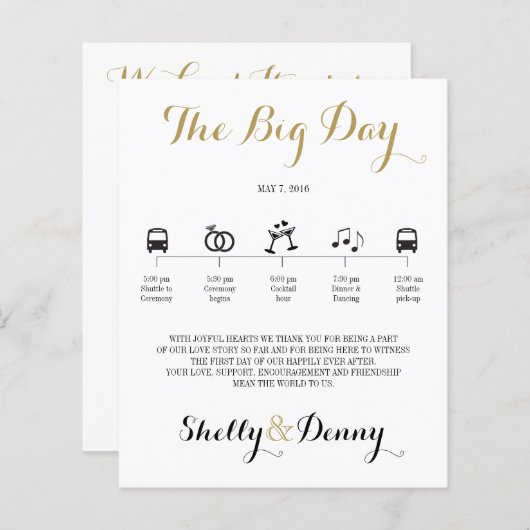 Icon Wedding Itinerary (Voorkant / Achterkant)