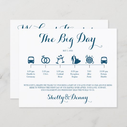 Icon Wedding Itinerary (Voorkant / Achterkant)