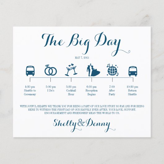 Icon Wedding Itinerary (Voorkant)