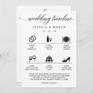 Icon Wedding Itinerary and Wedding Welcome Kaart