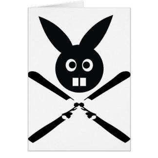 Icône amusante du lapin de ski