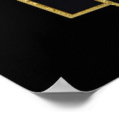 Icône Art déco en or sur noir (Coin)