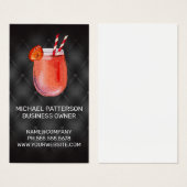 Icône Cocktail Drink | Noir (Devant & derrière)