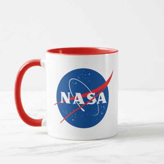 Icone Comet de la NASA Mug en céramique rouge/blan (Gauche)