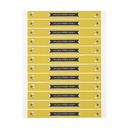 Icône d'abeille moderne Étiquette de la boîte de m (Feuille)