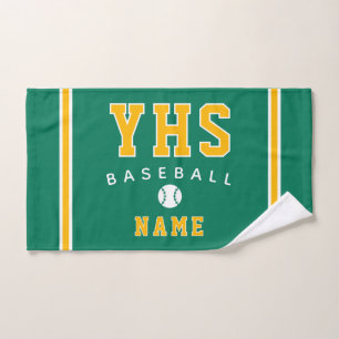 Icône de baseball, nom personnalisé et école, cade