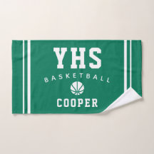 Icône de basketball, nom personnalisé et école, ca