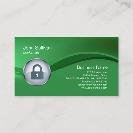Icône de cadenas Carte de visite Locksmith (Devant)