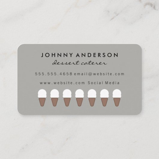 Icône de cône de crème glacée / Variation / Carte  (Dos)