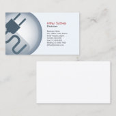 Icône de cordon d'alimentation Carte de visite éle (Devant / Derrière)