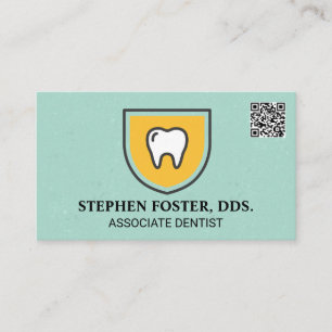 Icône de dent scintillante   Carte de visite QR Co