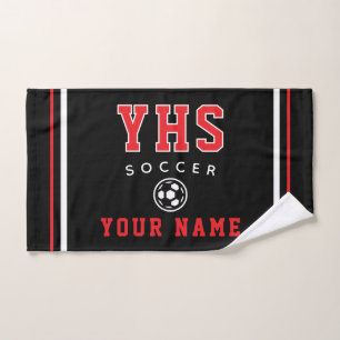 Icône de football, nom personnalisé et école, cade