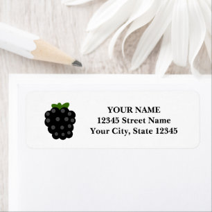 Icône de fruit Blackberry étiquettes d'adresse de 