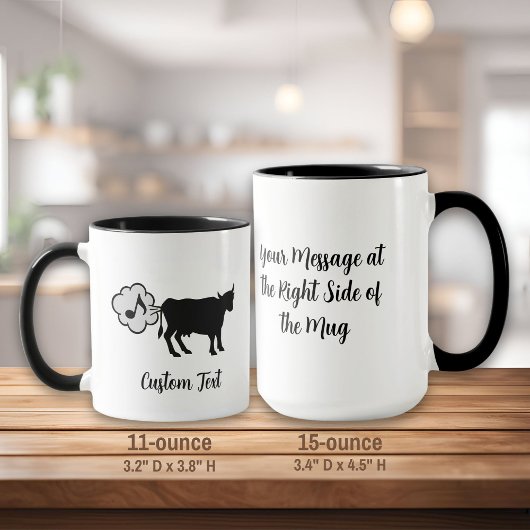 Icône de la vache méthane café Mug