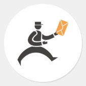 Icône de livraison postale Sticker rond classique (Devant)