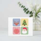 Icône de Noël moderne carte postale (Debout devant)