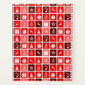 Icône de Noël Rouge Carré Vacances Art classique (Dos)