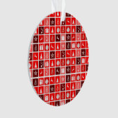 Icône de Noël Rouge Carré Vacances Art classique (devant)