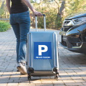 Icône de parking privé bleu autocollant vinyle per (Valise Insitu)
