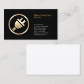 Icône de prise électrique Carte de visite d'électr (Devant / Derrière)