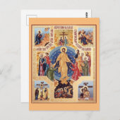 Icône de résurrection orthodoxe - Carte postale (Devant / Derrière)