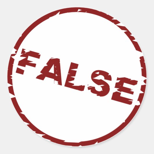 Icône de validation - FALSE - Sticker (Devant)