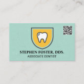 Icône dent mousseuse | Carte de visite de code QR (Devant)