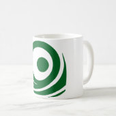 icône des vagues de tsunami vert Café Mug (Devant droit)