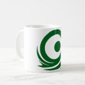 icône des vagues de tsunami vert Café Mug (Devant gauche)