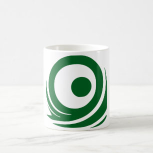 icône des vagues de tsunami vert Café Mug