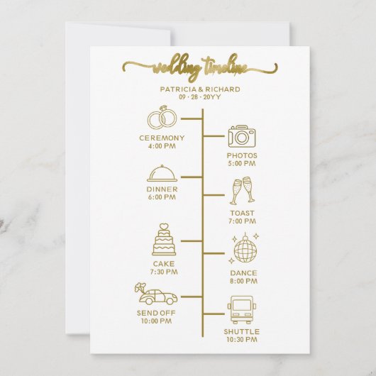 Icône d'itinéraire de mariage Programme de mariage (Devant)