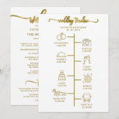 Icône d'itinéraire de mariage Programme de mariage (Devant / Derrière)