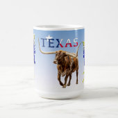 Icône du Texas sur fond bleu clair, Mug (Centre)
